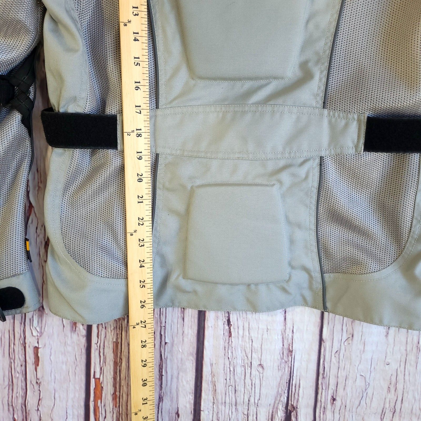 Olympia Mens Moto Sports Medium Motorcycle Jacket Armor Gray — image 4 of 6